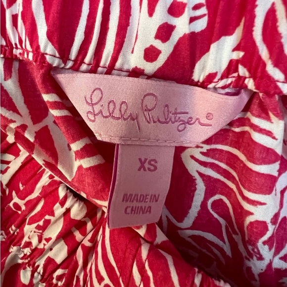 Lilly Pulitzer | Vibrant Pink Leaf Print Skirt Size XS - Picture 4 of 4